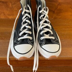 Classic Black and White High-Top Sneakers